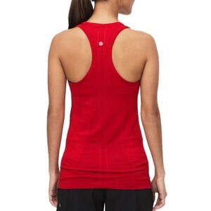 Lululemon Swift Stride Tank Top Red Size 8 Racerback Running Yoga Gym EUC